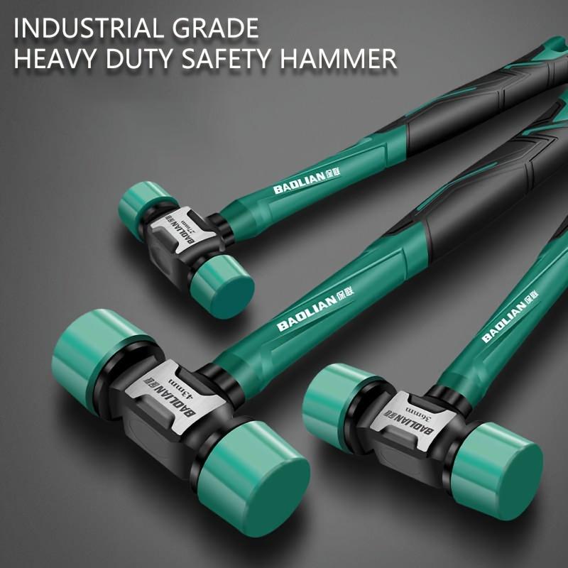 Rubber Installation Hammer, Plastic Handle, Metal Solid Hammer, Labor-saving Rubber Striking Tool, 27mm, 36mm, 43mm Size Hammer Heads