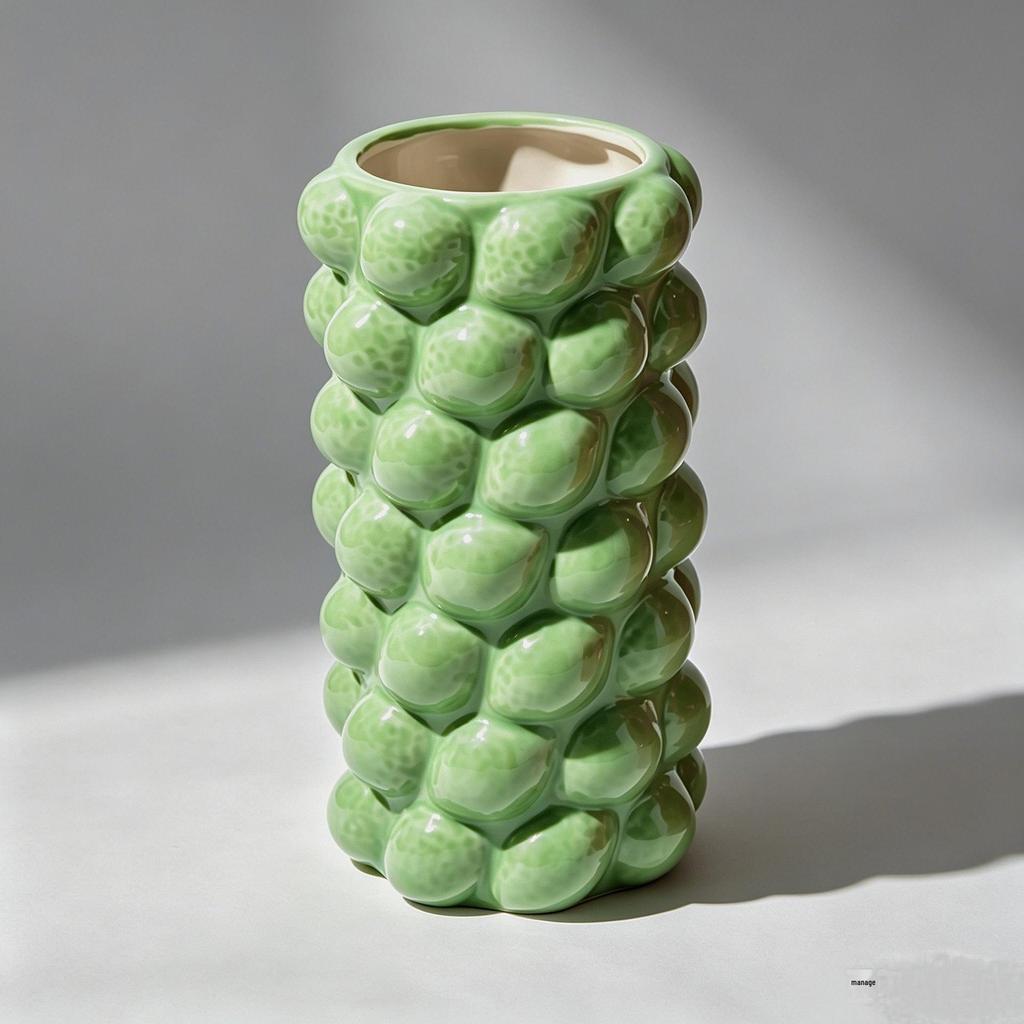 Nordic Ceramic Fruit Vase for Home Decoration and Flower Arranging: Ideal for Living Room, Bedroom, or Study Room