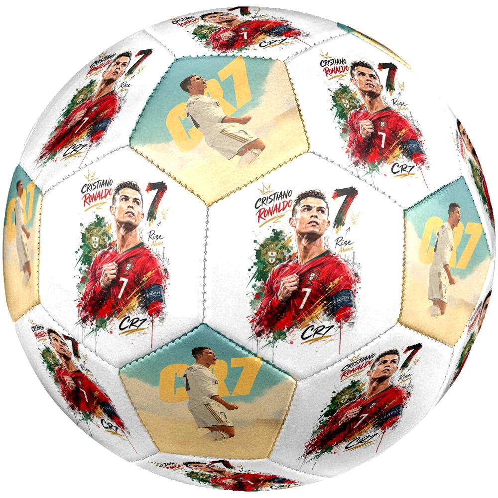 Ronaldo's Golden Cr7 Logo Size 5 Soccer Ball Machine Sewn Indoor/Outdoor Universal Football Unique Gift for Soccer Lovers Birthday/Christmas Wedding P