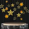 Gold Party Decoration Gold Star Hanging Garlands Holographic Stars Party Supplies for Birthday Baby Shower Graduation Wedding