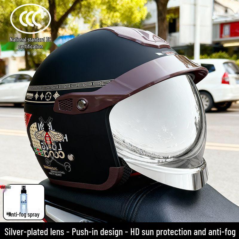 3C Certified Electric Vehicle Helmet for All Seasons – Unisex, Winter Protection, High-End Motorcycle Safety.