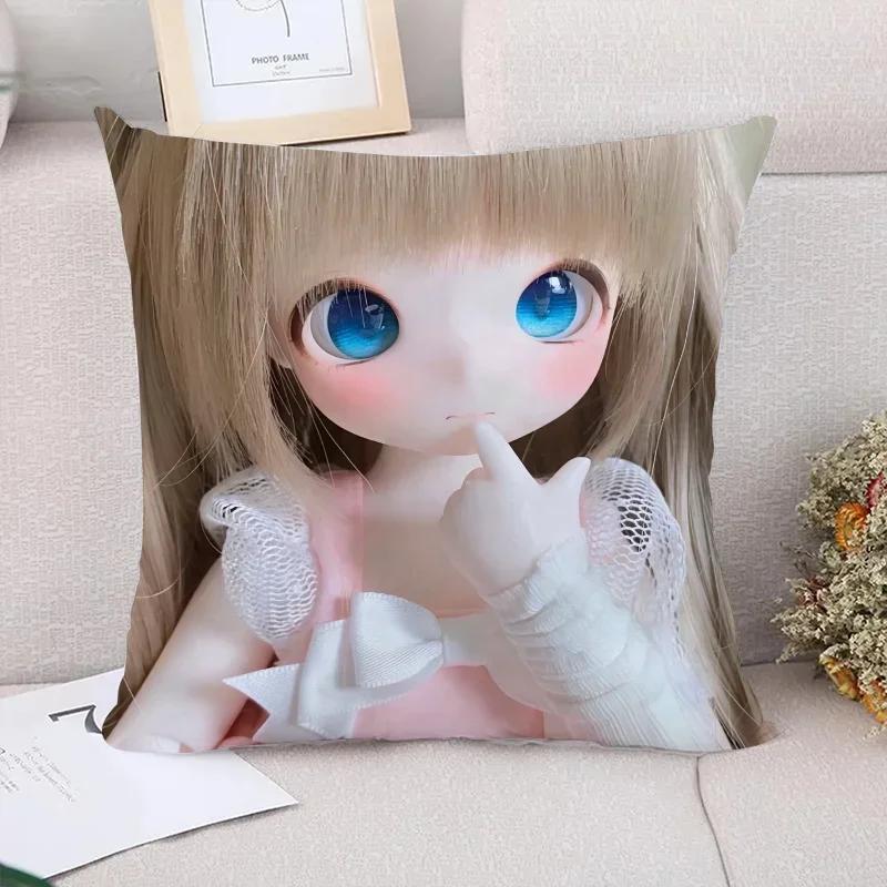 Fall Pillow Cover x B-Barbie Dolls Decorative Pillowcases  Car Decoration Sofa Cushions Cushion Covers for Bed Pillows