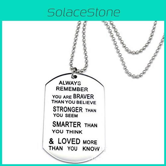 Premium Quality Friendship Necklace Stainless Steel Lettering Always Remember