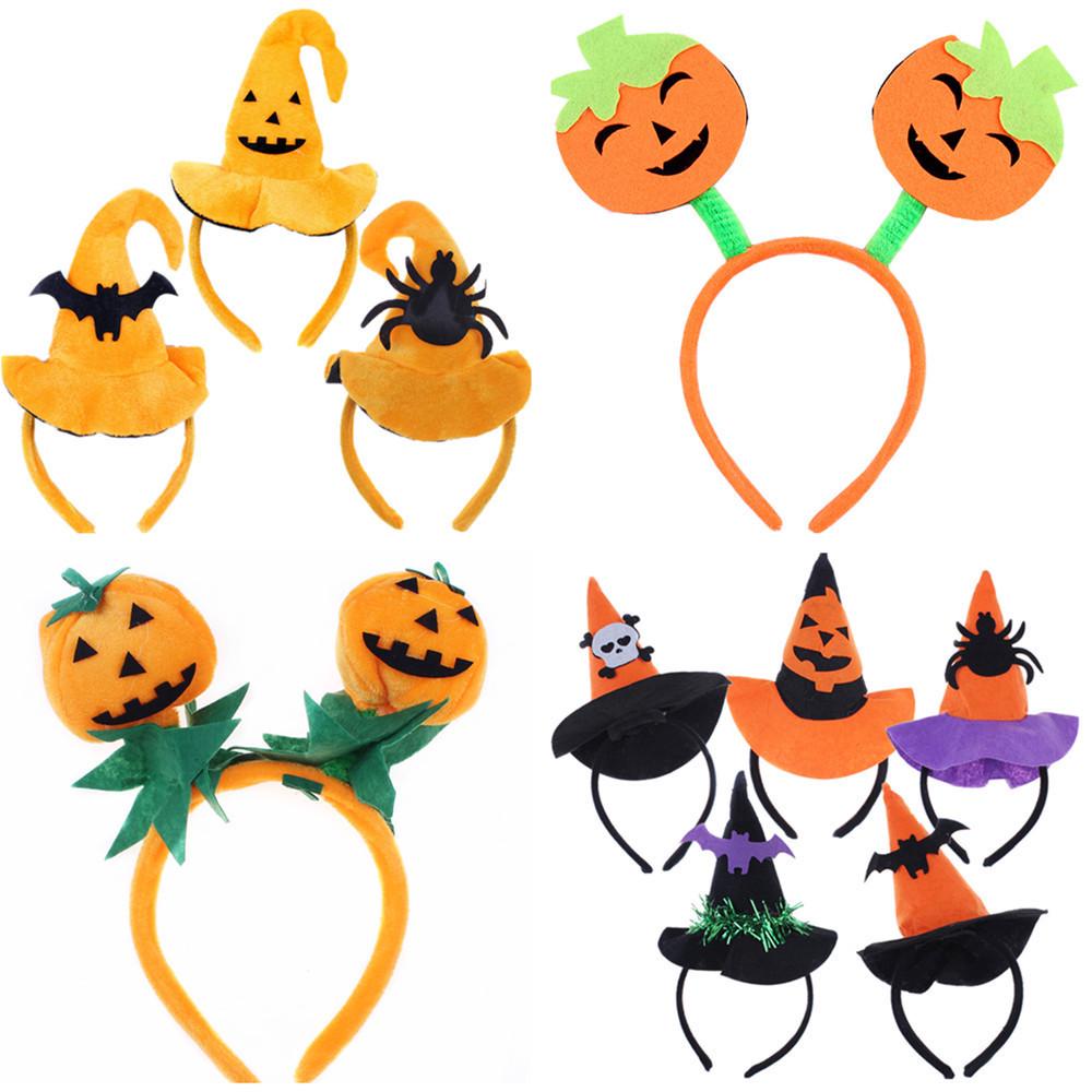 Halloween Cute Spider & Witch Hat Headbands for Adults & Kids - Sweet Pirate & Magic Pumpkin Designs
