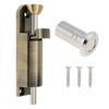 Serrure de porte coulissante à ressort en alliage de zinc 3,9 pouces, loquet à boulon robuste, comprend un boîtier anti-poussière, 3 vis, universel maison, clôture, portail