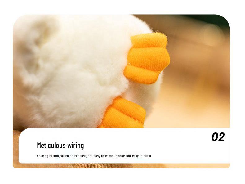 Adorable White Duck Plush Toy - Cloth Doll for Children's Birthdays