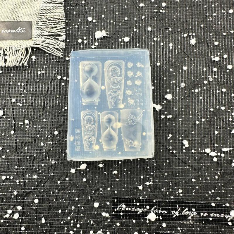 3D Snake Silicone Mold Nail Art Decoration Diy Rose Flower Design Transparent Nail Templates Manicure Design Tool Jewelry Crafts