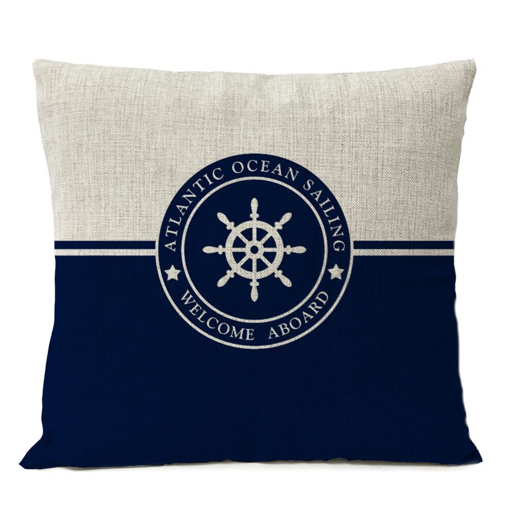 Nautical Linen Pillow Nordic Home Decoration Model Room Nautical Style