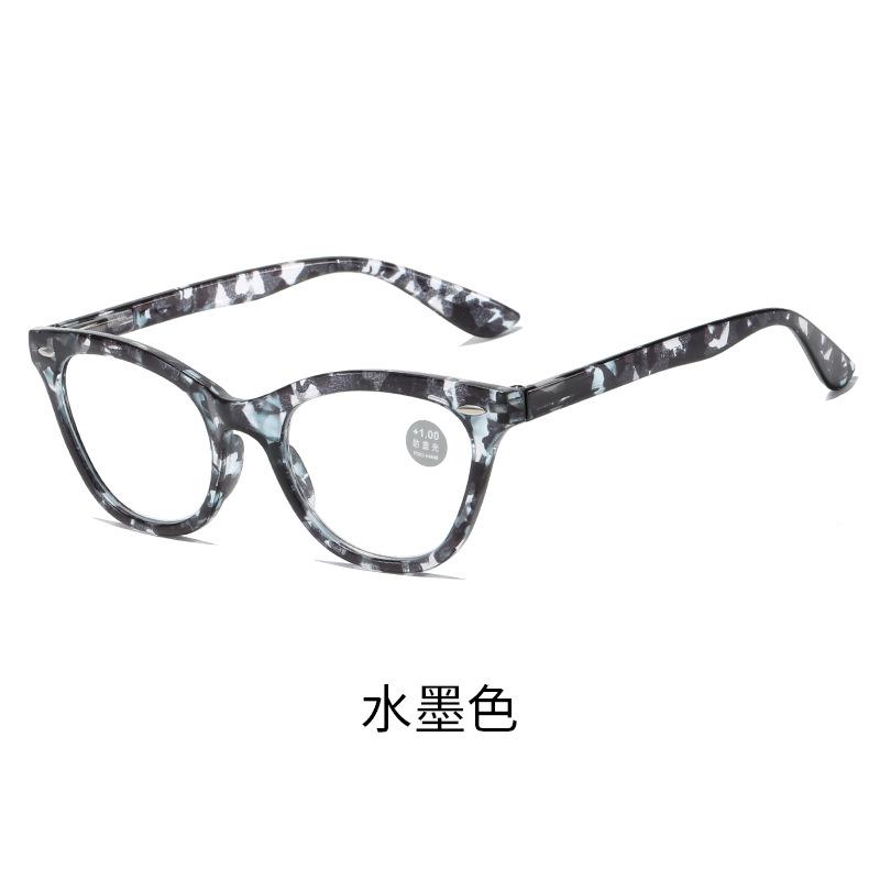Retro Cat'S Eye Rice Nail Anti-Blue Reading Glasses Spring Legs Comfortable And Fashionable Reading Glasses