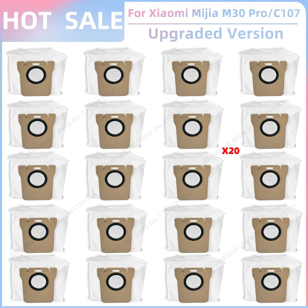 Fit For Xiaomi Mijia M30 Pro /C107 Robot Vacuum Parts Roller Side Brush Cover Hepa Filter Mop Cloth Bracket Dust Bag Accessories