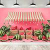 2D Summer Watermelon Stall Photo Backdrop Fruit Party Decor Cloth