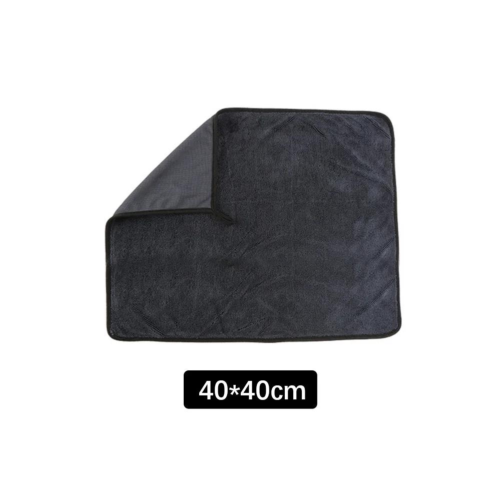 Serviette de lavage de voiture 1200 g/m² en microfibre double face ultra absorbante pour lavage de voiture, serviette de séchage et de nettoyage, accessoires de lavage