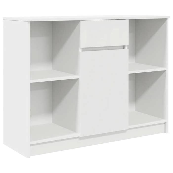 VidaXL Buffet avec tiroir blanc 101x35x76 cm bois d'ingénierie, meuble de rangement, buffet, meuble d'entrée, meuble buffet 861562