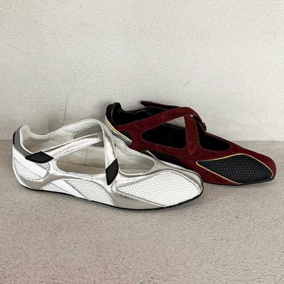 Koeienhuid versie~ niche leren platte bodem ballet trainingsschoenen dames ademende klittenband platte bodem uitgesneden Mary Jane damesschoenen