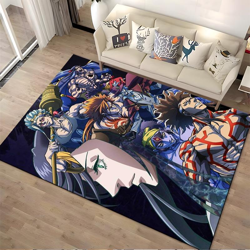 "Anime Style Carpet with Bold Characters and Vibrant Colors Design" Suitable for use as an anti-slip for living room bedroom sofas