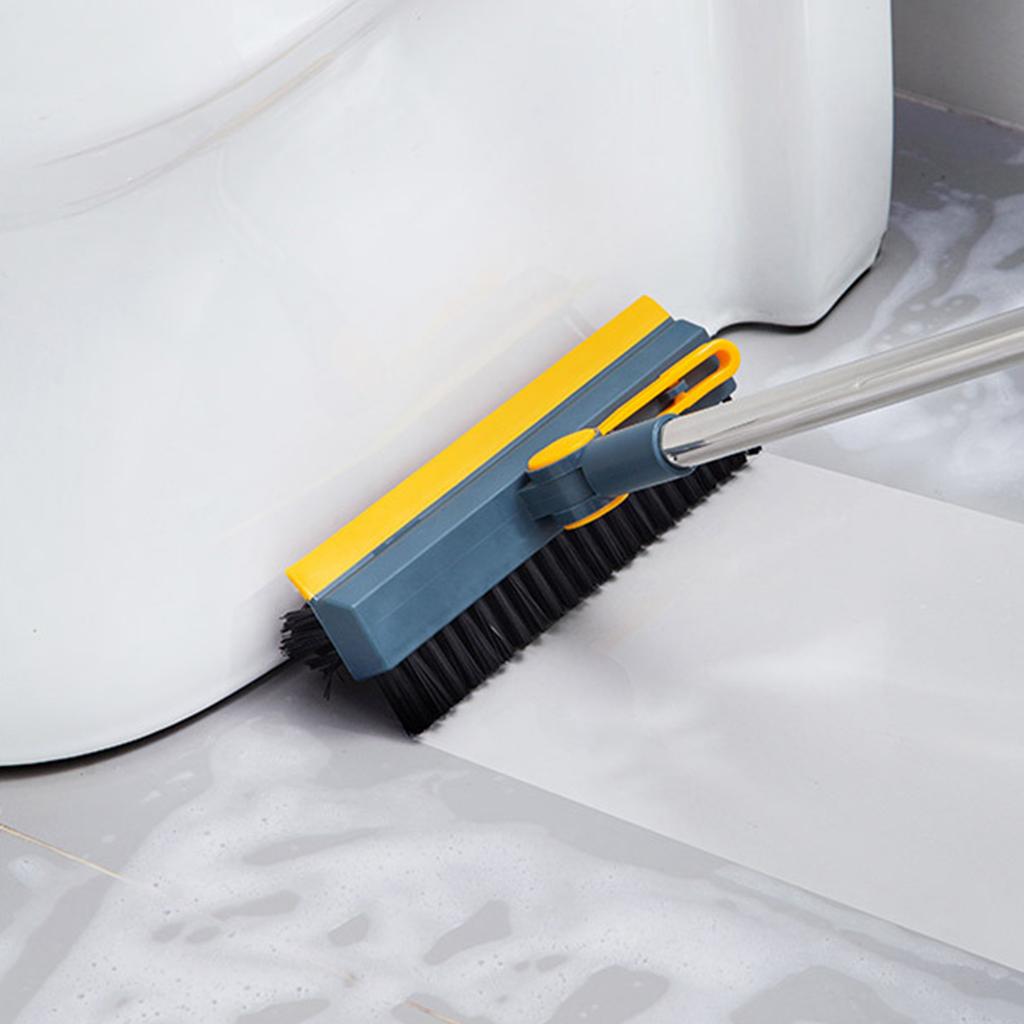 3 In 1 Floor V Shape Brush and Scraper Lightweight Portable Practical Brush for Cleaning Tiles Garage
