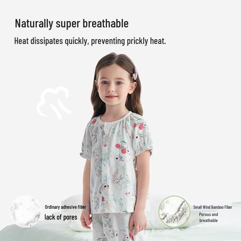 YEEHOO Kids' Summer Breathable Loungewear Set