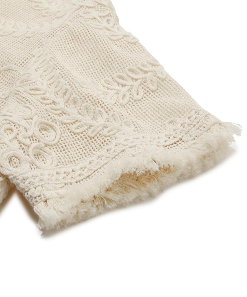 PENFIELD 3D Crochet Patch Half Shirt Beige_Fs2Wr30F