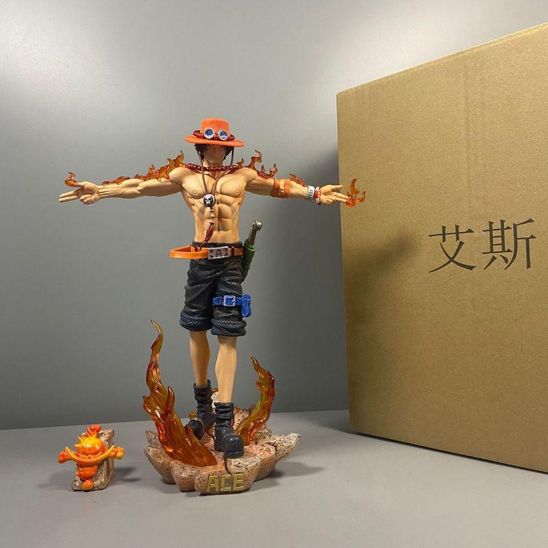 27cm Anime One Piece Ace Figure Portgas D Ace Action Figurine Pvc Statue Collectible Model Toys For Childern Christmas Gifts