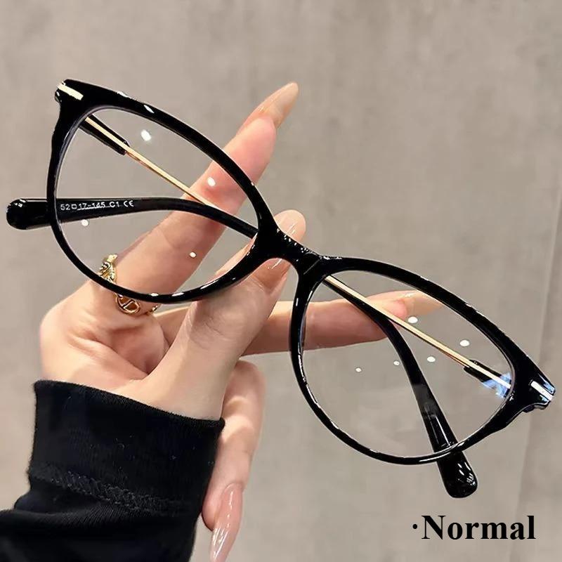 

Large Framed Fashionable Simple Cat-eye Photochromic Reading Glasses for Women and Men Anti Blue Light Eyeglasses 0To +4.0 0