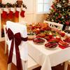 Christmas Chair Bands Festive Sashes for Dining Chairs, Holiday Party Decor, Wedding & Table Setting Accessories 55KF