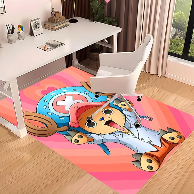 1pc One Piece Tony Tony Chopper Print Area Rug - Soft, Washable Non-Slip Indoor Mat for Office Chairs, Living Room, Home Office Decorative Rug
