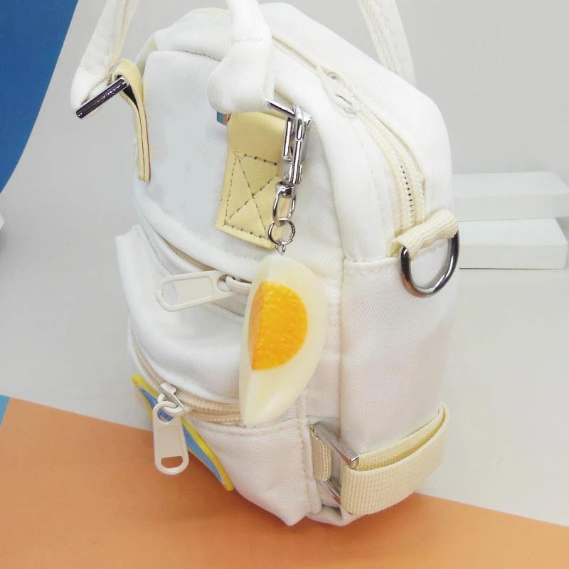 Creative Semi Chopped Egg Keychain Fun Simulation Bag Accessory Unique Quirky Fashionable Bag Charm