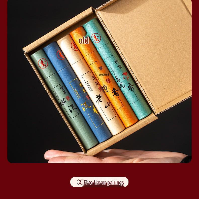 Sandalwood & Agarwood Gift Box Incense Sticks for Home & Indoor Use - Natural Buddhist Incense