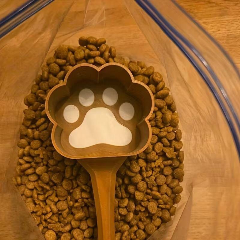 Cute Paw Shaped Pet Food Scoop Plastic Feeding Tool for Cat & Dog Dedicated Home Pet Supplies Organizer Scoop Tools Pet Supplies