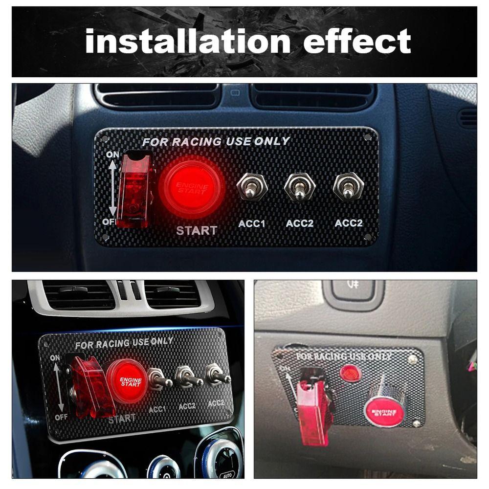 Ignition Combination LED Ignition Switch Panel Racing Car Engine Start Push Button  Car Accessories