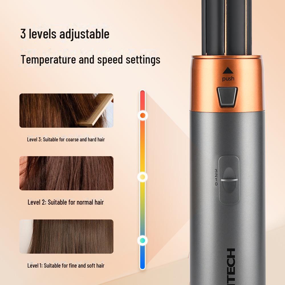 New 5-in-1 Multifunctional Hair Tool: Hot Air Brush, Automatic Curler, Curling Iron, Straightener.