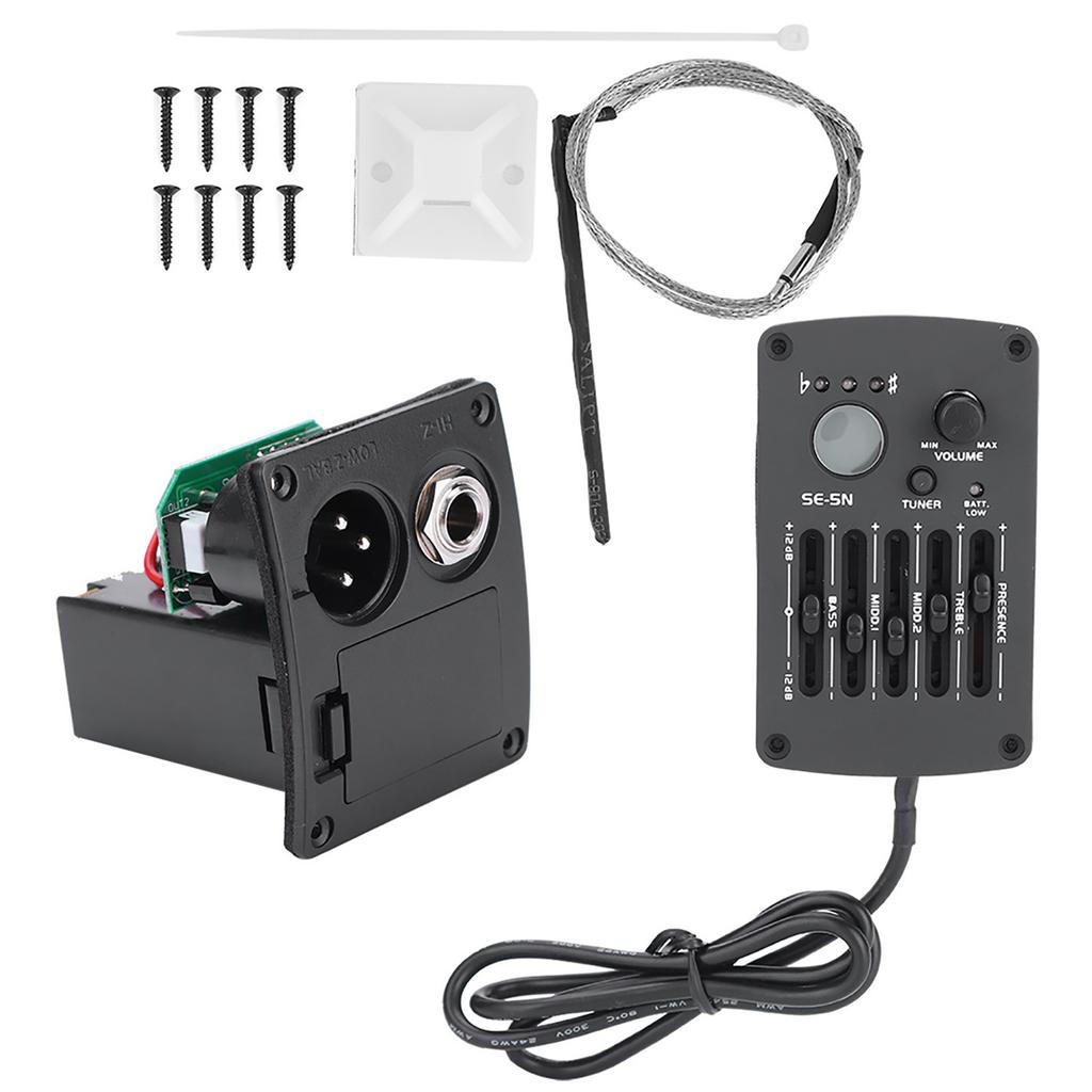 SE‑5N 5 Band EQ Equalizer Pickup Tuner for Acoustic Guitar Musical Instrument Accessory Kit