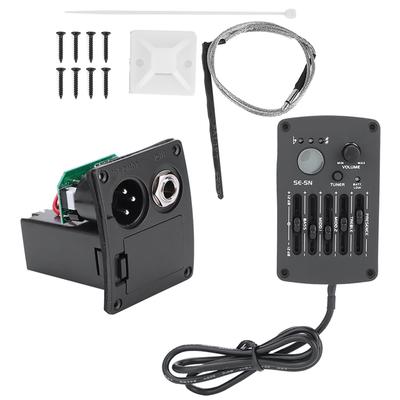 SE?5N 5-Band-EQ-Equalizer-Tonabnehmer-Tuner für Akustikgitarren-Musikinstrument-Zubehör-Kit