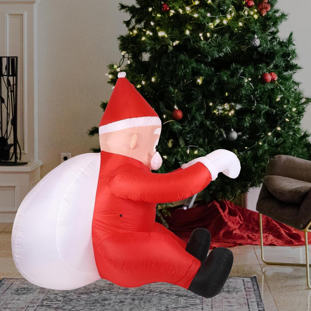 Christmas Inflatable Hanging Santa Claus Props Xmas Decoration Gift Unique Yard Decor for Window