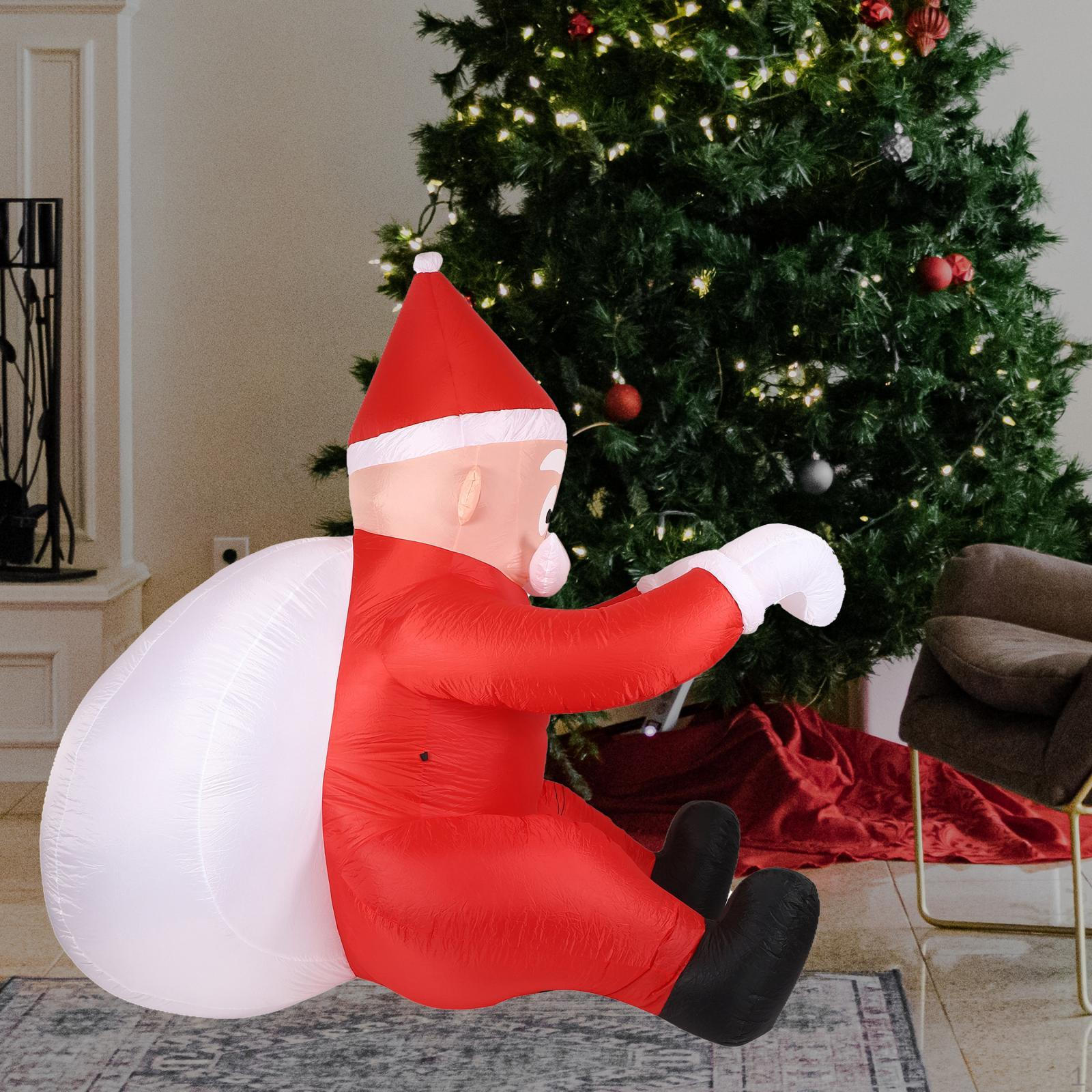 

Christmas Inflatable Hanging Santa Claus Props Xmas Decoration Gift Unique Yard Decor for Window