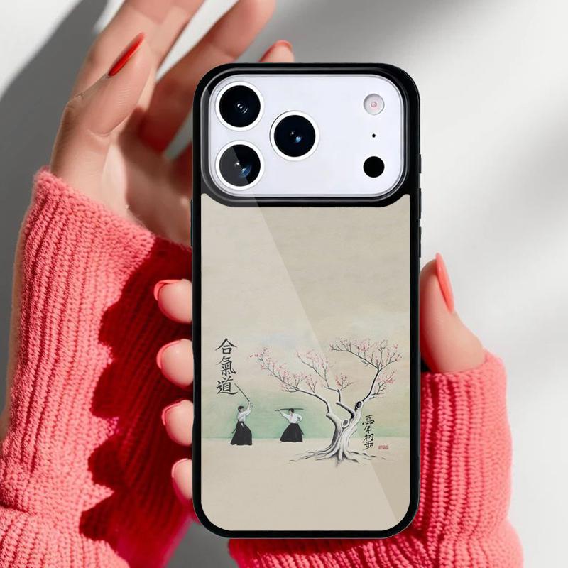 Aikido Japanese Martial Phone Case for iPhone 17 16 15 14 13 Pro Max Back Cover for 12 11 Pro Coque