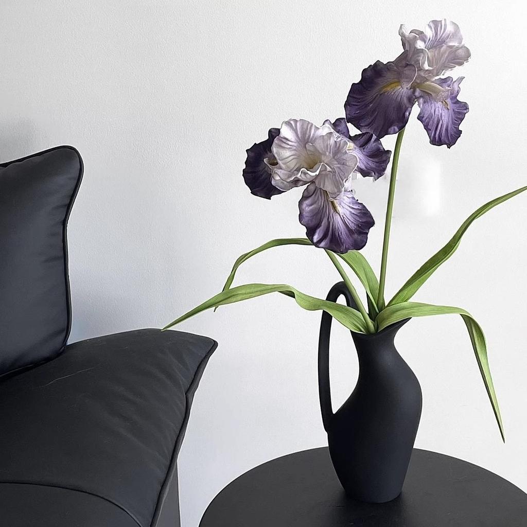 Oil Painting Iris Flowers, Fake Flowers, Simulated Flowers, Decoration, High-end Feeling, Realistic, Table Flower Arrangement, Simulated Bouquet