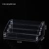 Transparent Plastic Tiered Display Rack for Nail Polish and Cosmetics