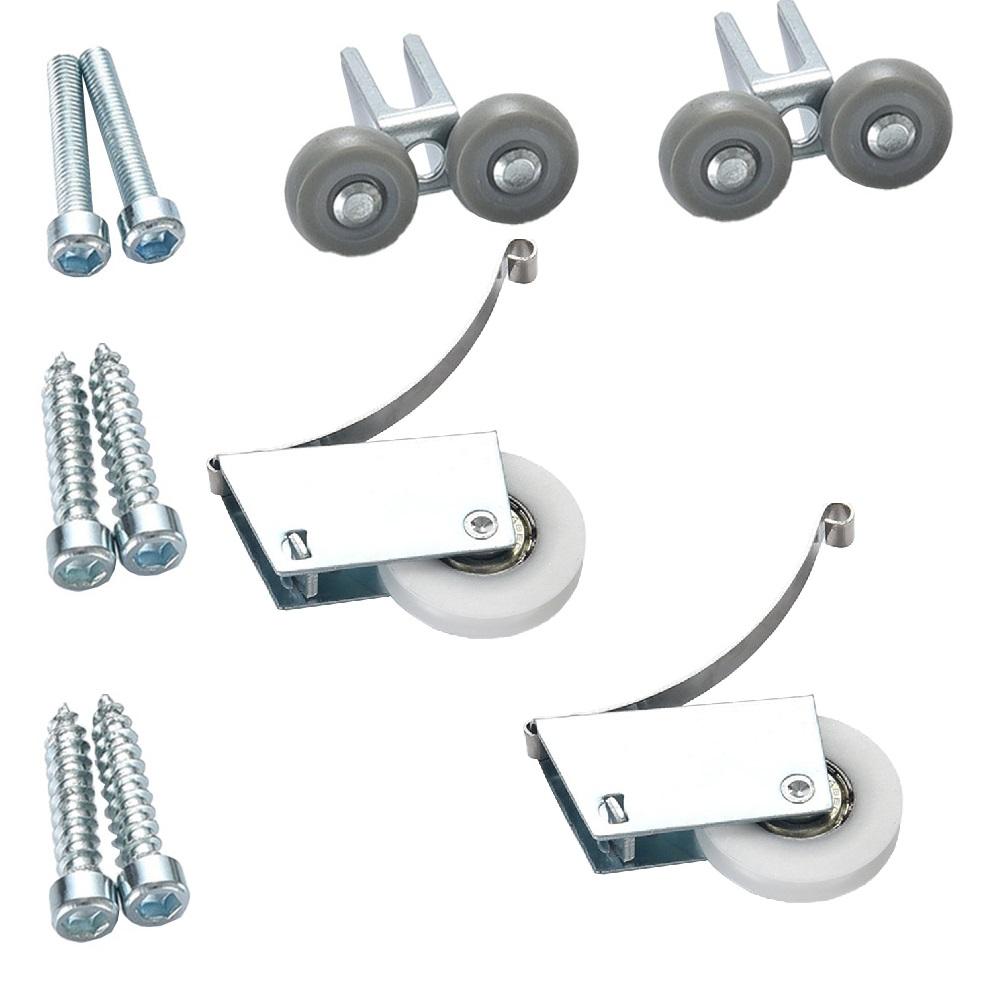 2Set Wardrobe Sliding Door Moving Wheel Hanging Pulley Wheel Furniture Cabinet Door Roller Slide Doors Pulley Hardware
