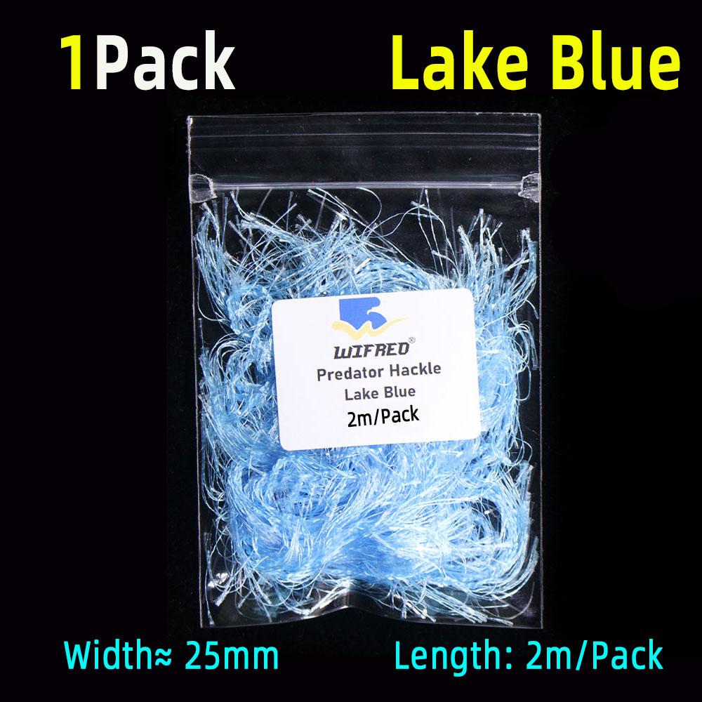 2M/Pack Predator Hackle Single-Sided Chenille Predator Hackle Fly Tying Material For Streamer Bodies Trout Pike Muskie Predators Fishing Lures