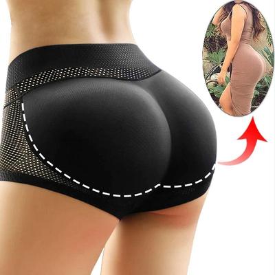 Frauen Gepolsterte Push-Up Höschen Kolben-heber Shaper Gefälschte Ass Gesäß Hüfte Pads Unsichtbare Steuer Höschen Briefs Unterwäsche Dessous