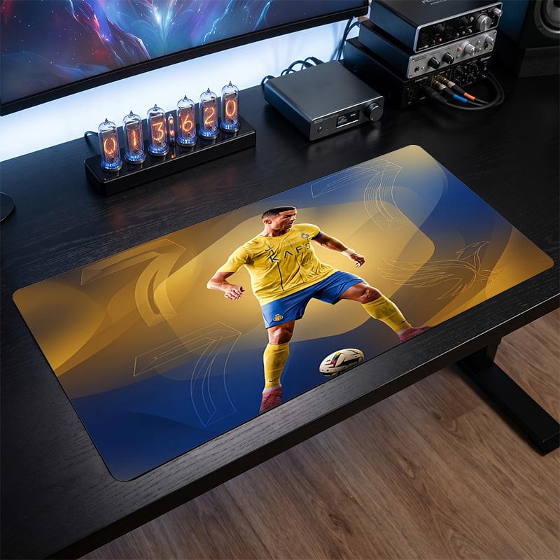 Tappetino Mouse Scudo Cristiano Ronaldo, Tappetino da Scrivania Esteso Antiscivolo in Gomma per Gaming Ufficio Laptop Regalo per Fan