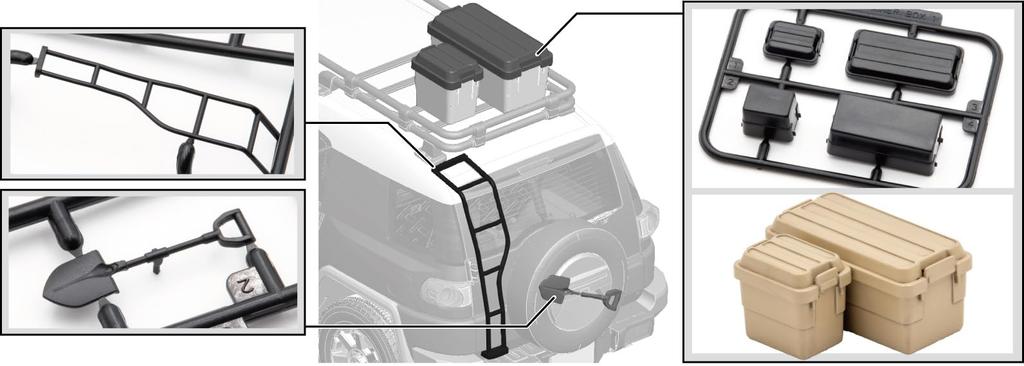 Fujimi Models Bil NEXT Serie Toyota FJ Cruiser utomhusbil 1/24 Nr.26 EX-1 (Tvåfärgad Blå/2011) (med delar) NEXT-26 EX-1