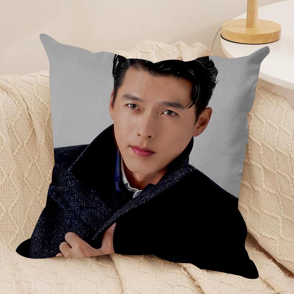 Hyun Bin Cushion Cover Soft Plush Fabric DoubleSided Printed Sofa Cushion Cover for All Seasons Home Decor Gift