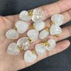 5PCS 15mm Size Stone Pendants Amethyst Material Small Pendant Amethyst Rose Quartz  Necklace Design