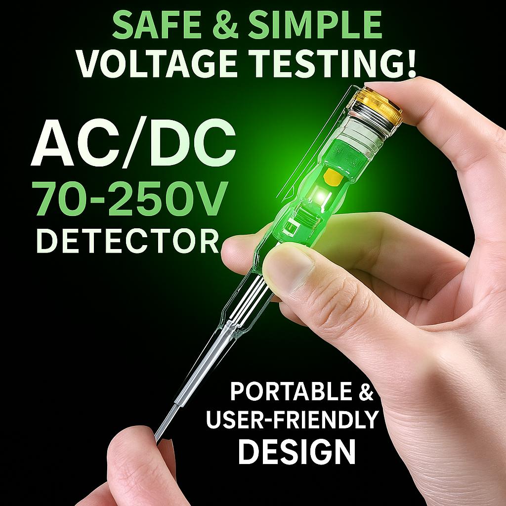 Induced Electric Tester Pen Screwdriver Probe Light Voltage Tester Detector AC/DC 70-250V Test Pen Electrical Line Detector