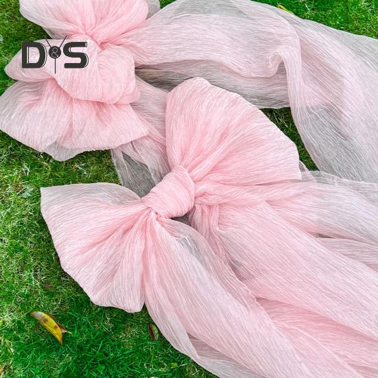 Large Pink Bow Decoration Giant Mesh Bow for Baby Shower Birthday Bachelorette Wedding Engagement Backdrop Room Decor