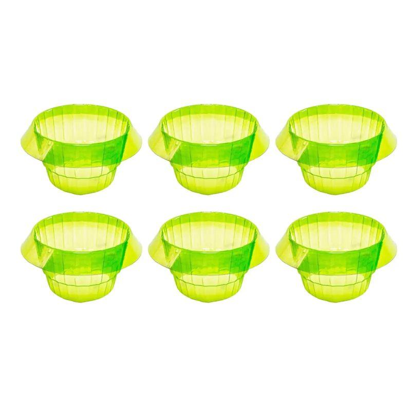 

M-Modern-6 Pieces Plants Snail Plant Protection Collars For Landscape Project Versatile,Vegetable Green Planter Flower Pot зелений
