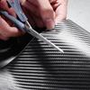 5/10cm DIY 3D Black Carbon Fiber Vinyl Car Wrap Sheet Roll Film Sticker Decal Door Sill Anti-Scratch Protector Tape Film