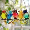 Cute Colorful Bird Pendant Acrylic Car Pendant Garden Garden Decoration Pendants